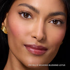 Prakti KhushiKiss Nourishing Lip Oil in Blushing Lotus, Hydrates & Plumps Lips, High-Shine Finish, with Hyaluronic Acid & Peptides, 0.17 oz