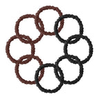 8Pcs Mulberry Silk Scrunchies & Hair Ties - No Crease Skinny Scrunchies Elastic Set for Women All Hair Types, Reduces Breakage