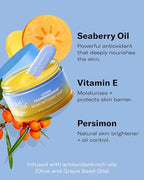 Then I Met You Living Cleansing Balm, Melts Makeup & Sunscreen, Non-Stripping Zero Residue Oil Cleanser with Seaberry, Olive, Grape Seed Oils, Vit E & Persimmon, First-Step Clean Vegan Korean Skincare