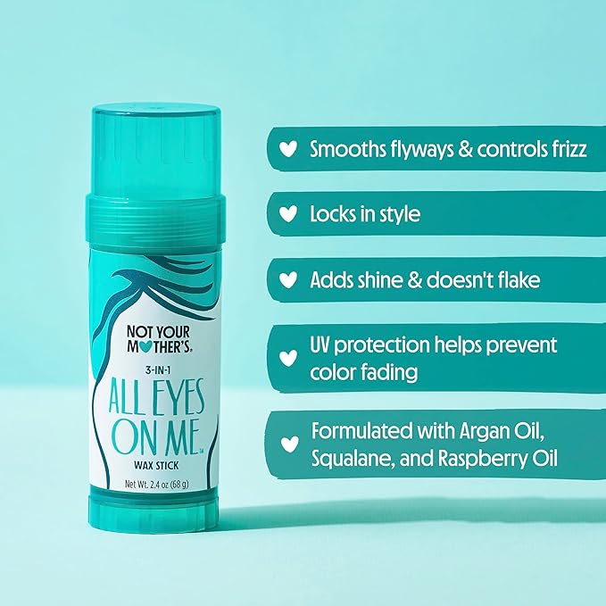 Not Your Mother's All Eyes On Me 10-in-1 Hair Perfector & 3-in-1 Wax Stick & Styling Cream (3-Pack) - Protectant & Styling Products for All Hair Types