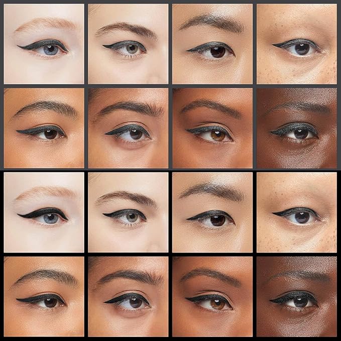 Kaely 2Pcs Black Gray Gel Eyeliner Pencil,Natural Cream Eye Liner Waterproof Smudge Proof,Cat Eye Black Smokey Eyeshadow Palette Stick Crayon,Goth Halloween Makeup,delineador de ojos contra el agua