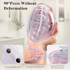 2Pcs Meridian Massage Brush, Upgrade Pro Meridian Brush for Belly, Beauty Salon Professional Custom Meridian Brush, Full Body SPA Massager Relaxation, Acupressure Meridian, Scalp Massage (Clear)