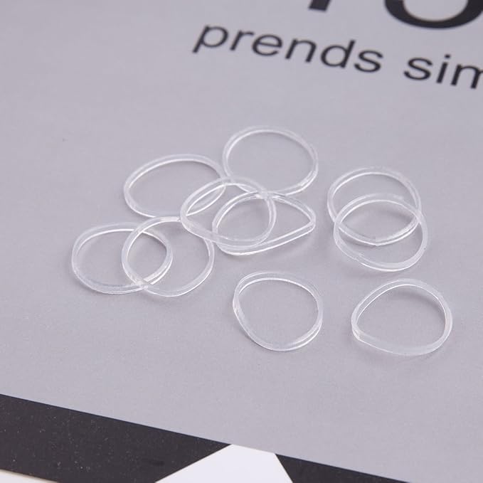 3200 Pcs Elastic Rubber Bands Small Hair Ties Hair Rubber Mini Hair Bands Hair Elastics Tiny Soft Holder Ponytails for Girls (Clear and Black)
