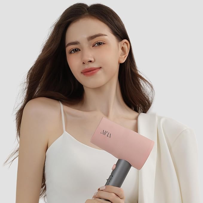 AINA Hair Dryer with Diffuser, Blow Dryer for Women | Advanced Ionic Technology, Ceramic Coating | Cold Shot Features Turbo Heat for Fast Drying and Shine 110V/ALCI (Misty Blush)