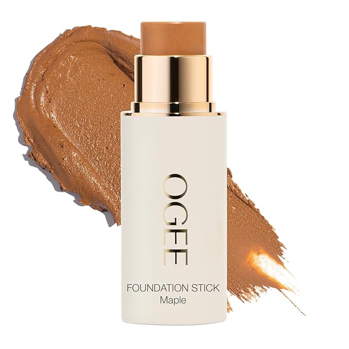 Ogee Sculpted Complexion Foundation Stick (Maple 9.0W - Medium Deep, Golden Bronze Undertones) Full Coverage Foundation Makeup - Instantly Balance & Even Complexion - 70% Organic Ingredients