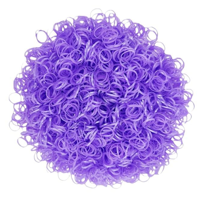 3200 Pcs Elastic Rubber Bands Small Hair Ties Hair Rubber Mini Hair Bands Hair Elastics Tiny Soft Holder Ponytails for Girls (Pearlescent Purple)