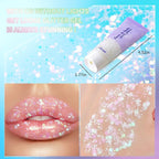 DAGEDA Iridescent Body Glitter Gel, Holographic Face Glitter Body Gel Rave Party Accessories, Chunky Glitters for Face Hair Nails, Cosmetic Laser Powder Festival Sequins Paint Makeup