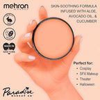 Mehron Makeup Paradise Makeup AQ Pro Size | Stage & Screen Performance, Face & Body Painting, Beauty, Cosplay, and Halloween | Water Activated Face Paint, Body Paint 1.4 oz (40 g) - Pastel Orange