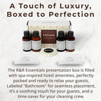 20 Display Ready Boxed Amenity Kits with Premium Hotel Toiletry Essentials - 1.5 oz Shampoo, Conditioner, Shower Gel, Lotion, 1.2 oz Guest Soap & 2 Makeup Remover Wipes - Air bnb & Vacation Rentals