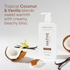Native Coconut & Vanilla Shampoo and Conditioner Contain Naturally Derived Ingredients | All Hair Types, Color & Treated, Fine to Dry Damaged, Sulfate & Dye Free - 2-Pack