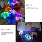 LED Scrunchies, 6 Pcs Light up Glow Hairbands Neon Accessories with 3 Light Modes for Girls Women Festival Accessories Christmas Halloween Party