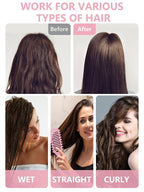 Curl Defining Brush for Curly Hair, 2025 Vented Detangling Brush for Wet, Curl Styling Brush for Women, Less Pulling, Defines & Shapes, Great Gift for Curly Hair Women (Pink)