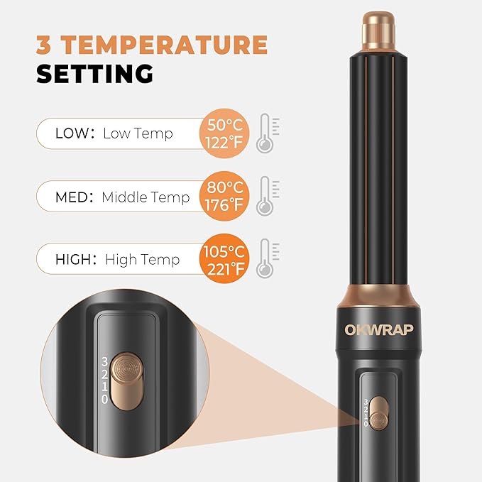 6 in 1 Blow Dryer Brush, Upgrade Hair Dryer Brush Set Negative Ion Air Styler Curling Wrap Air Curler, Hot Air Brush Curling Iron Hair Styling Tools As A Gift for Straight/Curl/Dry/Smooth