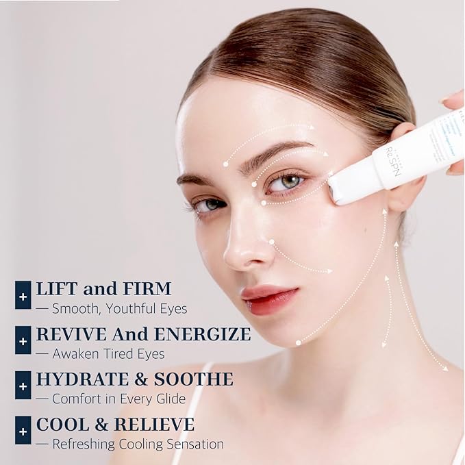 Re.SPN Bakuchiol Firming Eye Cream with Cooling Metal Roller – Clinically Proven Moisturizing Eye Cream for Puffiness, Wrinkles & Dark Circles | Vegan, Fragrance-Free, Korean Skincare (0.67 fl oz)