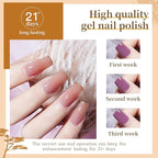 JODSONE 60 PCS Gel Nail Polish Set with 5 Bottles of Base and Glossy Matte Top Coat Soak off Gel Nail Set Suitable for All Seasons Gifts