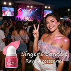 Roll-on Face Body Glitter Gel for Women Kids, Holographic Chameleon Color Glitter Gel Long Lasting Shimmer Makeup for Singer Concerts Music Festival Halloween Rave Accessories (#5 Cherry Glow)