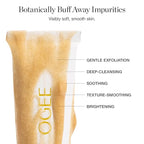 Ogee Botanical Brilliance Exfoliating Cleanser – High Performance Facial Wash – Certified Organic Face Exfoliator Made in USA