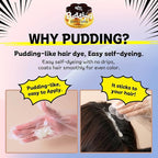 eZn Pudding Hair Dye, Ammonia-Free, Semi-Permanent DIY Korean Hair Dye Color with Keratin, Odorless Gentle for Sensitive Skin No Skin Irritation (Brussel Chocolat)
