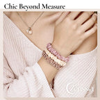 Zenssia Silk Scrunchies for Hair, 4PC Pure Mulberry Silk Hair Ties No Damage, Skinny Elastic Scrunchies for Fine & Thin Hair, Black Champagne