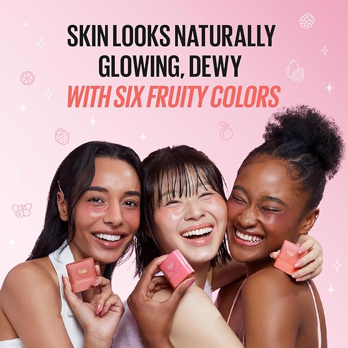 Kaja Cheek & Lip - Dewy Bar 04 Fig Smoothie | Creamy Blusher and Balm Multi-Stick, 45% Moisturizing Oil, Apple Extract, Vitamin-Hyaluronic Acid Infused, High Shine, 10g