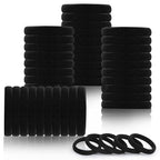 80pcs Black Thick Hair Ties for Women, 2.36 IN Large No Metal Ponytail Holders, Heavy Duty Elastic Hair Bands, Durable No Damage Hair Elastics for Thick & Curly Hair, Strong Hold