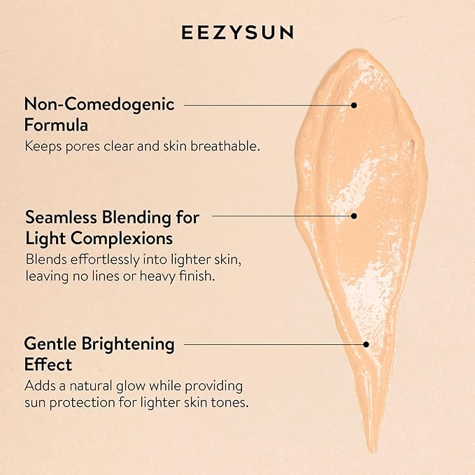 BARE Tinted Sunscreen SPF 50 – Non-Greasy, Water-Resistant, Vegan & Reef-Safe with Hyaluronic Acid & Jojoba Oil – 1.69 fl oz – Light