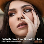 Brown Eyeshadow Stick Makeup 6PCS Set, Neutral Eyeshadow Palette Matte Cream Eye Shadow Eyeliner Brightener Pencil Crayon - BROWN CASHMERE