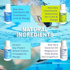 TRISWIM Shot Set in Travel Bag | 2oz Travel Size Chlorine Removal Shampoo, Swimmer’s Conditioner, Swim Body Wash and Lotion | Removes Chlorine, Bromine, Hard Water Minerals & Saltwater and odors