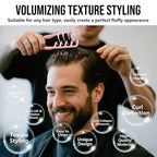 Volumizing Texture Comb, Wide-Tooth Hair Styling Comb for Men & Women, Fluffy Curly Texture Roots Volume Combs, Bangs Seam Grooming Styling Tool, Pink