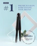 GLAMPALM Hair Straightener 0.5" Ceramic Flat Iron Infused with Vita C, Korea's No.1 Professional Salon Tool for Short Hair, Dual Voltage, Digital LED(210°–450°), 20s Fast Heat-Up (GP101T)