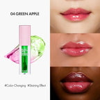 Blanc Essential Lip Oil - 50HR Moisturizing, Hydrating & Color Changing Korean Tinted Lip Oil Gloss Makeup with 6 Plant Extracts - Lightweight, Non-Sticky Finish 0.15 fl oz (#04 Green Apple)