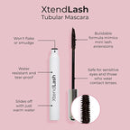 MCoBeauty - Xtendlash Tubing Mascara - Black-Brown - Award Winning Lengthening & Lifting Water-Resistant Smudge-Proof Mascara for Defined Lashes - Richly Pigmented - Smudge Proof, Buildable Formula
