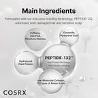 COSRX PEPTIDE 132 Hair Bonding Shampoo - Daily Scalp Treatment for Dandruff, Dry, Itchy or Flaky Scalp - Repairs & Strengthens Damaged Hair, For All Hair Types, Stocking Stuffers – 6.76 fl oz