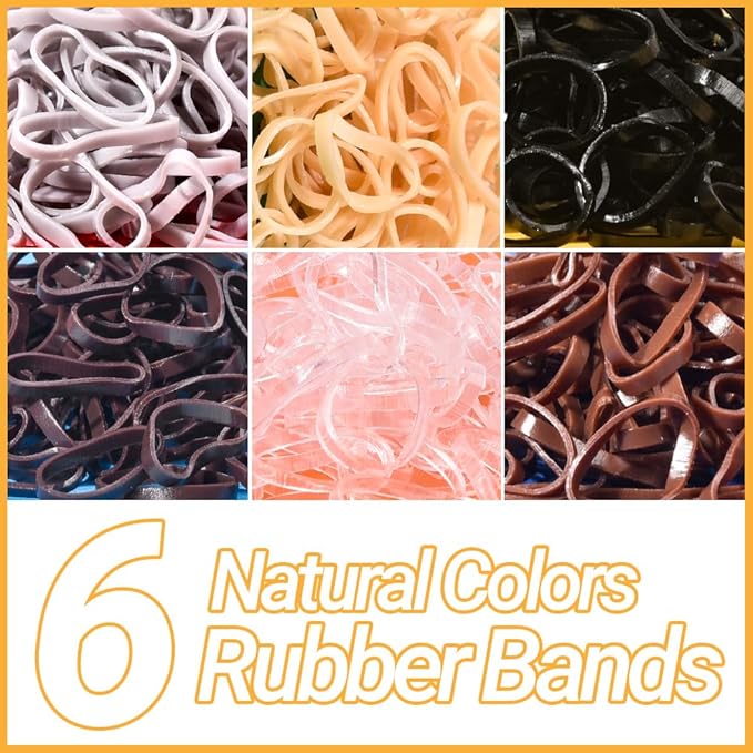 TsMADDTs Hair Accessories, Elastic Hair Ties for Baby Toddlers Kids Girls, 6 Colors Small Rubber Bands Set with Ties and Clips, Styling Tools