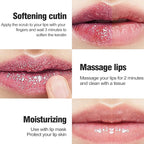 2 In 1 Lip Care Set - Lip Sleep Mask & Lip Scrub - Lip Wrinkles Improve - Cracked Lip Lipstick & Moisturizing Cream - Night Exfoliation Improve Dry and Peeling Lips - Suitable for All Skin Lip Primer