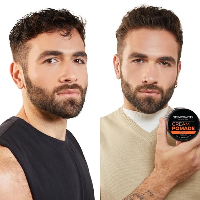 TRENDSTARTER - CREAM POMADE (4oz) - Medium Hold - Low Shine - Water-Based All-Day Hold Premium Hair Styling Pomade Putty Products
