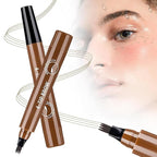 2PC Microblading Eyebrow Pencils for Women, 2026 New 3D Waterproof 4-Tip Magic Eyebrow Pencil With Micro-Fork Tip,Easy to Create a Natural Makeup Look, Suitable For All day use(Dark Brown)