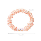 Scrunchies Silk Satin Hair Ties - Small Mini Thin Elestics Ponytail Holder Hair Bands Skinny Scrunchy For Thick Curl Hair No Crease Hair Ties Soft Accessories No Hurt Your Hair for Women and Girls