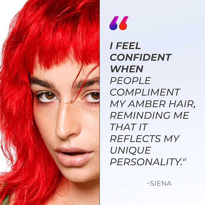 XMONDO Color Amber Mask – Semi-Permanent Red Dye with Bond Booster & Hyaluronic Acid, 8 oz