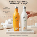 GK HAIR Color Protection Shield Shampoo and Conditioner – Blocks UV/UVA Rays – Color Treated Hair from Fading – Deep Hydration, Frizz Control, Restores Softness and Hydration