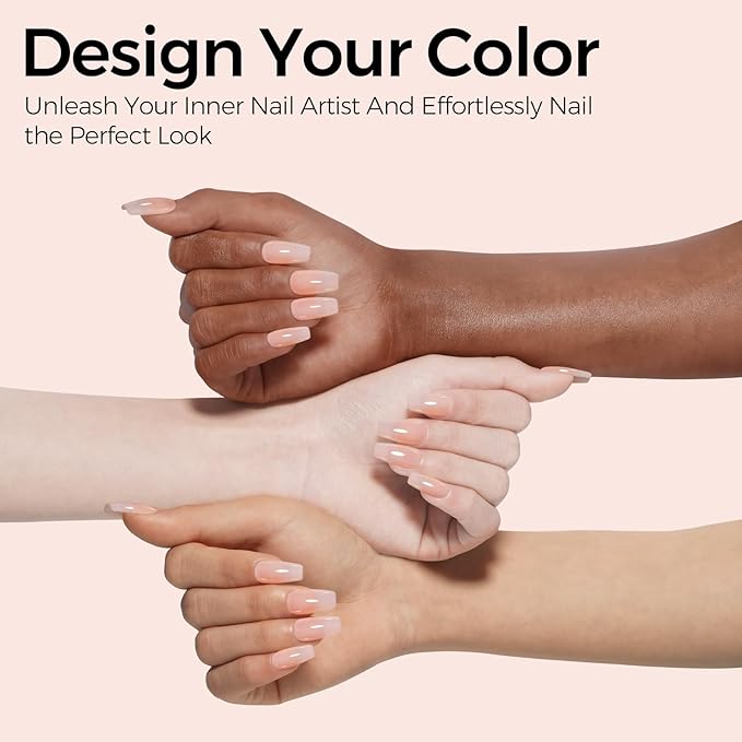 TOMICCA Nude Gel Nail Polish,15ml Light Nude Gel Polish,Soak Off Uv Led Cure Needed，Color Long Lasting Translucent Nail Art Manicure French Salon Diy Design Gifts For Woman