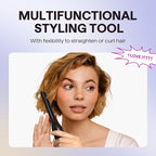 Wavytalk 3/10" Small Flat Iron, Pencil Flat Iron for Short Hair, Pixie Cut and Bangs, Curling Iron for Short Hair, Mini Hair Straightener for Edges with Anti-Pinch Design, Tiny Hair Straightener