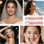 24pcs Glitter Freckles Face Tattoo - Rose Gold Face Sparkle Freckles Temporary Tattoos for Women Girls, Waterproof & Long Lasting Freckles Makeup Patches for Party, Concerts, Daily Accessories