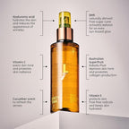 Face Tan Mist - Self Tanning Mist, Waterproof, Effortless and Natural Looking, Gradual Sun Kissed Glow, Suitable for Face and Body, Hydrating Moisturiser with Vitamin C and Vitamin E