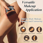 75MM Extra Large Self Tanner Kabuki Makeup Brush – Ultra Soft Dense Vegan Bristles for Body Makeup, Bronzer & Foundation–Applies Tanning Mousse, Lotion & Self Tanner–Black, Wet & Dry