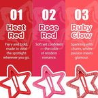 36 Pcs Red Star Hair Clips Accessories for Women Girls, Y2k Kawaii Thin Thick Cute Colorful Metal Snap Barrettes for Rave Glitter Hairclips Mixed Sizes