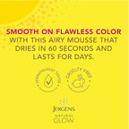 Jergens Natural Glow Instant Sun Self Tanner Mousse Bundle, Light Bronze, Sunless Tanning, 6 Oz Bottle and Application Mitt