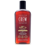 AMERICAN CREW 3-in-1 Ginger & Tea, Shampoo, Conditioner & Body Wash for Men, Hair Care Gift for Him, Revitalizing and Refreshing Fragrance, 15.2 fl oz