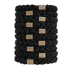 Black Hair Tie for Women Girls, Elastic Hair Ties No Damage Ponytail Holder