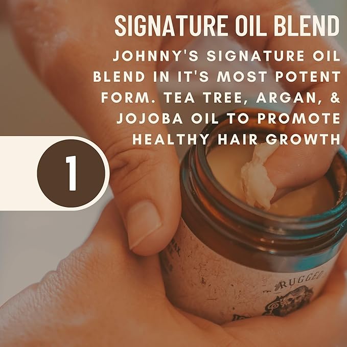 Johnny Slicks Oil Based Pomade | Organic Hair Styling for Men, Low to Medium Hold | Promotes Healthy Hair Growth & Helps Hydrate Dry Skin, (Original, 4 Ounce) Veteran Owned, USA Made.